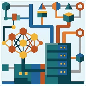 Illustration of AI infrastructure.