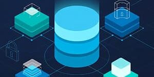 Illustration of an AI data platform securing data.