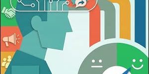 Illustration of using AI for customer sentiment analysis.