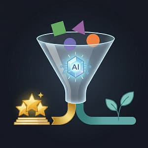 Illustration of AI-enabled lead scoring.