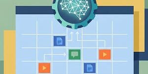 Illustration of an AI-assisted content calendar.