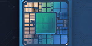 Illustration of an AI chip
