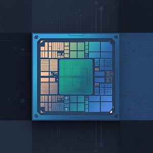 Illustration of an AI chip