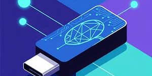 Illustration of an AI USB device.