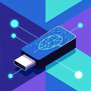 Illustration of an AI USB device.