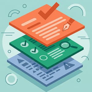 Illustration of properly fact-checked and edited AI marketing content.