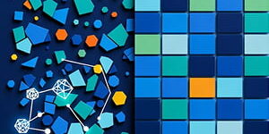 Illustration of messy CRM data vs. clean CRM data.