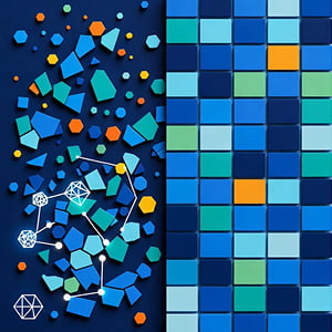 Illustration of messy CRM data vs. clean CRM data.