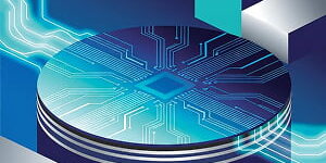 Illustration of an AI chip.